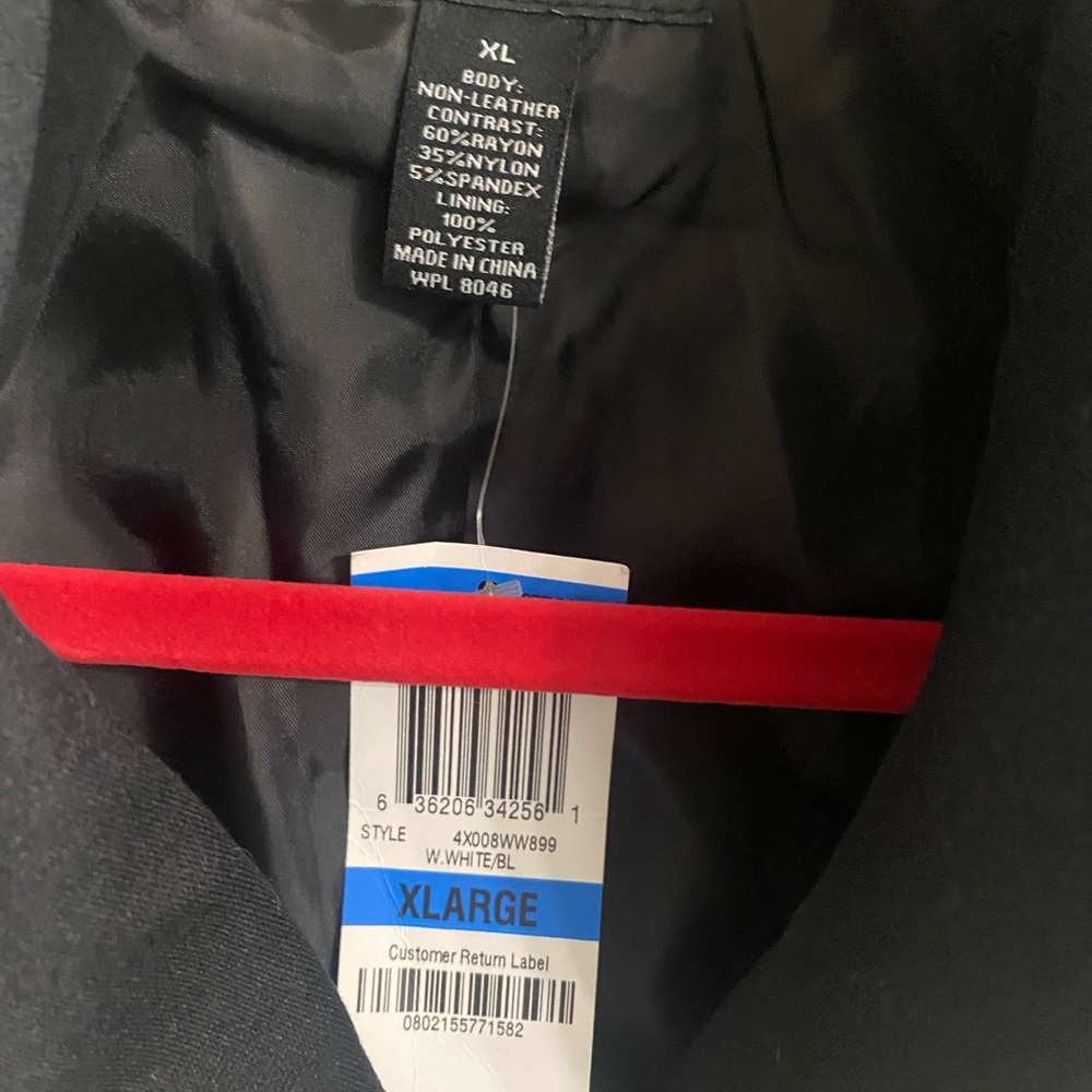 INC International Concepts Black and White Leather Jacket - Picture 2 of 8